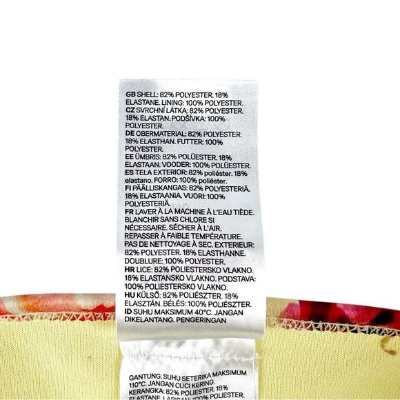 H&M Yellow Floral Swim Bikini Bottoms Size 6 - Picture 4 of 4